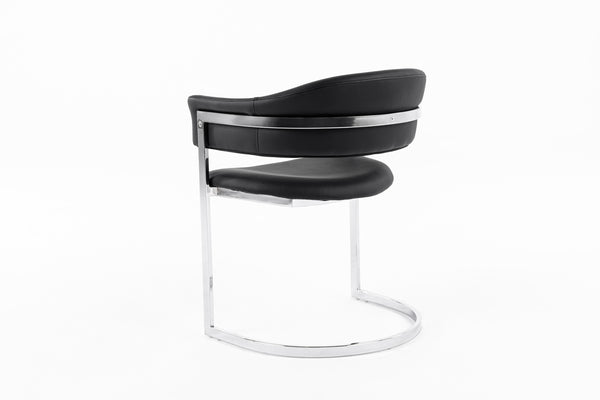 Modrest Allie Contemporary Black Leatherette Dining Chair Model VGVCB859A-BLK