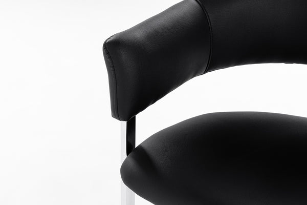 Modrest Allie Contemporary Black Leatherette Dining Chair Model VGVCB859A-BLK