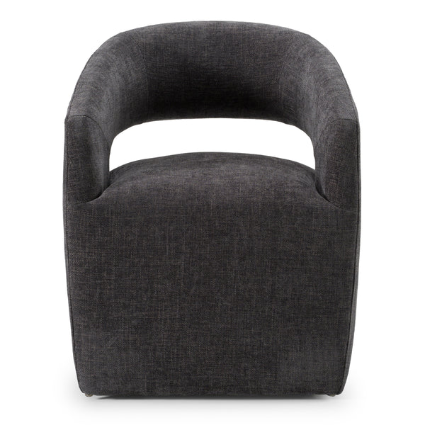 Modrest Angie Modern Dark Grey Fabric Dining Chair Model VGKK-KF-Y1230-DKGRY