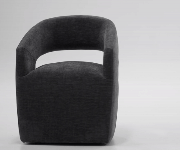 Modrest Angie Modern Dark Grey Fabric Dining Chair Model VGKK-KF-Y1230-DKGRY