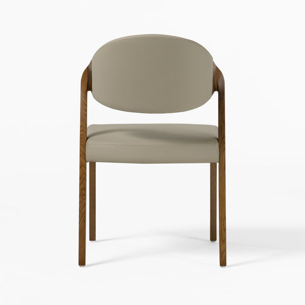 Modrest Arlo Mid Century Beige & Walnut Dining Chair (Set Of 2) Model VGCSCH-1488-GRY
