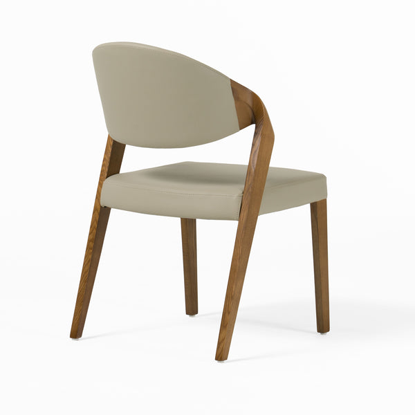 Modrest Arlo Mid Century Beige & Walnut Dining Chair (Set Of 2) Model VGCSCH-1488-GRY