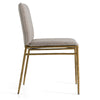 Modrest Atlanta Modern Beige Fabric & Brass Dining Chair Model VGMY-3739-BGE