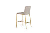 Modrest Atlanta Modern Beige Fabric & Brass Counter Chair Model VGMY-3739-26-BGE