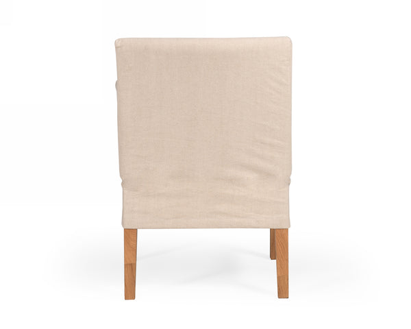 Modrest Axtell Farmhouse Oatmeal Fabric Dining Arm Chair Model VGAFSH13-ARMCH1