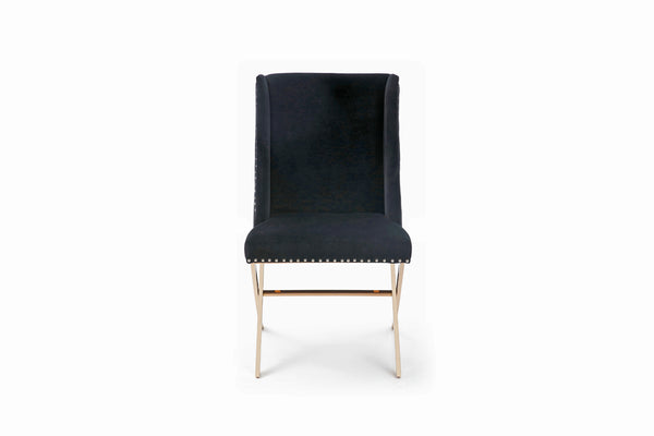 Modrest Alexia Modern Black & Rosegold Dining Chair Model VGVCB8356-BLK