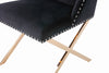 Modrest Alexia Modern Black & Rosegold Dining Chair Model VGVCB8356-BLK
