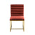 Modrest Barker Modern Red & Brush Gold Dining Chair (Set Of 2) Model VGGMDC-1251A