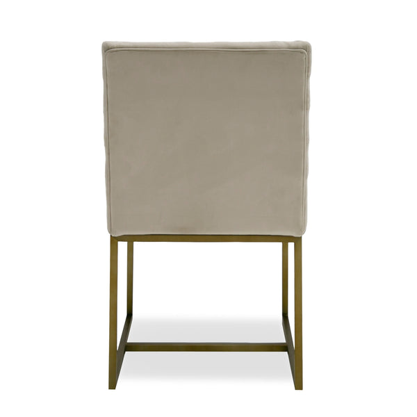 Modrest Barker Modern Beige & Brush Gold Dining Chair (Set Of 2) Model VGGMDC-1251A-DC