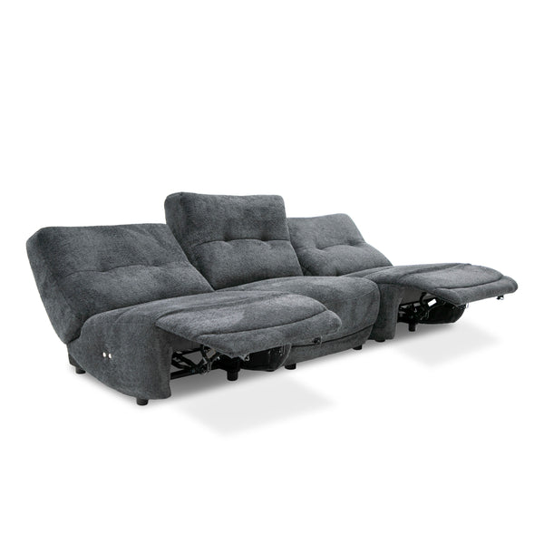 Divani Casa Basil Modern Dark Grey Fabric Small Electric Recliner Chair Model VGSX-22056-RCLNR-SML-EMBONY