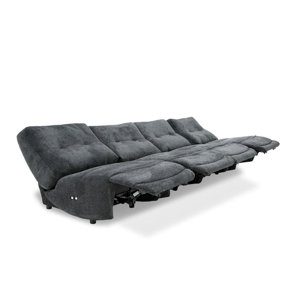 Divani Casa Basil Modern Dark Grey Fabric Small Electric Recliner Chair Model VGSX-22056-RCLNR-SML-EMBONY
