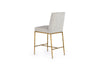 Modrest Beasley Modern Off White Linen & Brass Counter Chair Model VGMY-3756-26-WHT