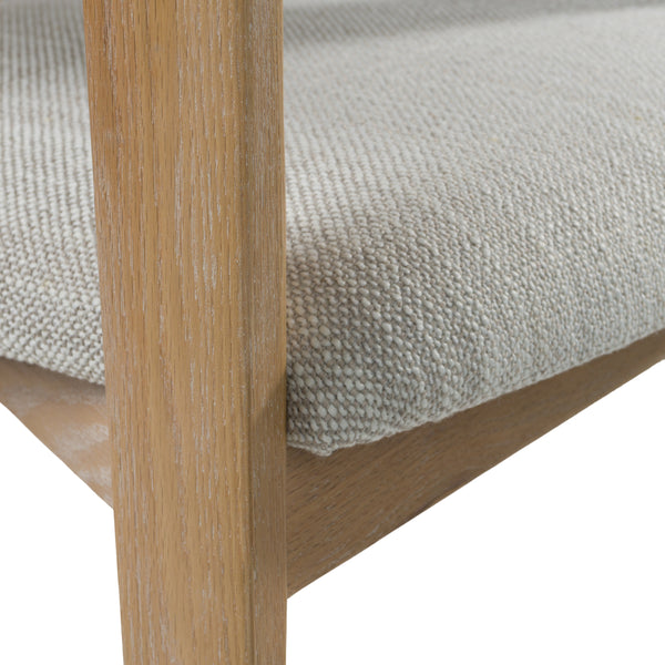 Modrest Belton Modern Off White Fabric & White Wash Oak Dining Chair Model VGMY-2918-OFFWHT