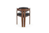 Modrest Belton Modern Black Vegan Leather & Brown Oak Dining Chair Model VGMY-2918-BLK