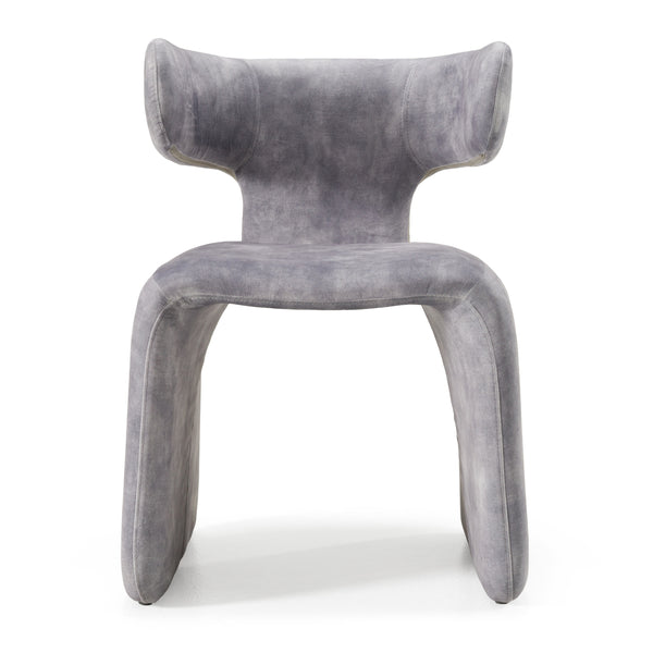 Modrest Bergman Modern Grey Blue Velvet Dining Chair Model VGEU-MC-7513CH-GRY