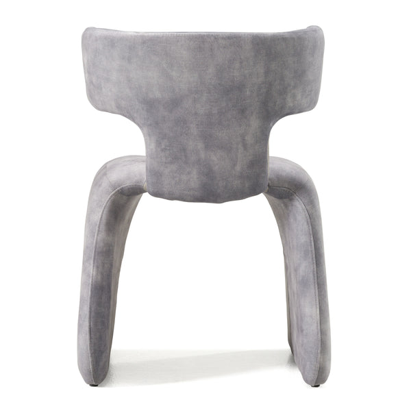 Modrest Bergman Modern Grey Blue Velvet Dining Chair Model VGEU-MC-7513CH-GRY