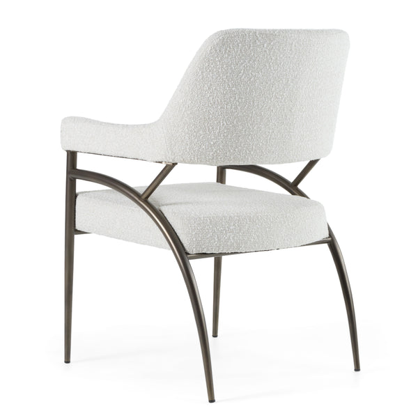 Modrest Betty Modern Off White Fabric & Bronze Dining Chair Model VGGA-6264CH-1-OFF