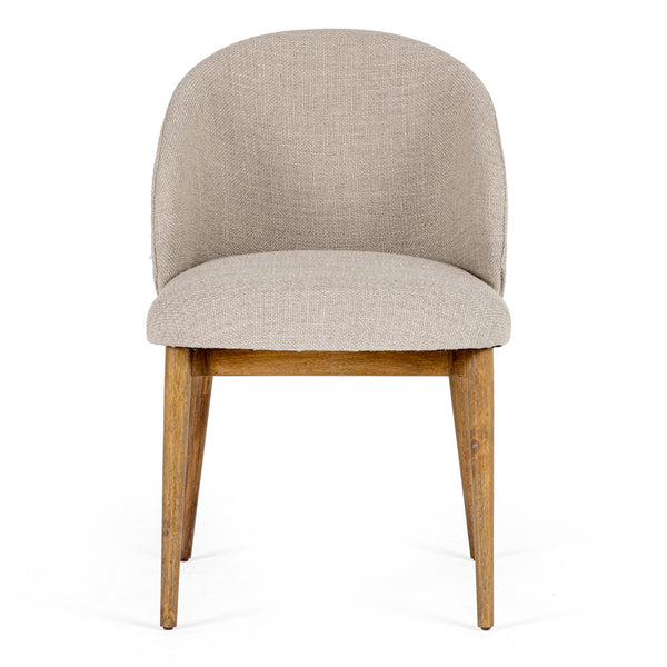 Modrest Blum Modern Beige Linen Dining Chair Model VGMY-3741-BGE