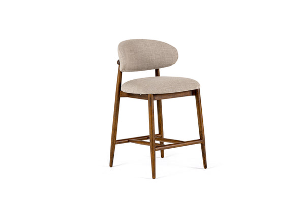 Modrest Blum Modern Beige Linen Counter Chair Model VGMY-3741-26-BGE
