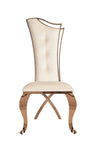 Modrest Bonnie Beige Velvet & Rose Gold Dining Chair (Set Of 2) Model VGZAY906-BEI-DC