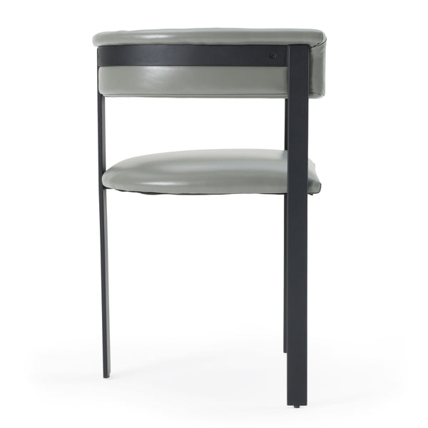 Modrest Boswell Modern Grey Faux Leather & Black Dining Chair Model VGRH-RHS-DC-158-GRYBLK