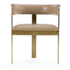 Modrest Boswell Modern Brown Faux Leather & Gold Dining Chair Model VGRH-RHS-DC-158-BRNGLD