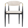 Modrest Buchtel Mid Century Modern Light Grey & Gold Arm & Black Dining Chair Model VGDWJ1312-GRY