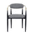 Modrest Buchtel Mid Century Modern Medium Grey & Gold Arm & Black Dining Chair Model VGDW-J1312-MEDGRY