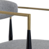 Modrest Buchtel Mid Century Modern Medium Grey & Gold Arm & Black Dining Chair Model VGDW-J1312-MEDGRY