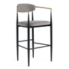 Modrest Buchtel Mid Century Modern Medium Grey & Gold Arm & Black Bar Chair Model VGDW-J1314-MEDGRY