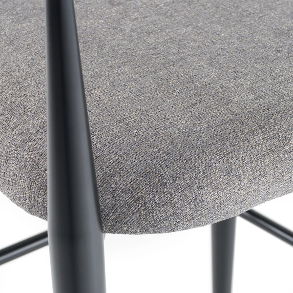 Modrest Buchtel Mid Century Modern Medium Grey & Gold Arm & Black Bar Chair Model VGDW-J1314-MEDGRY