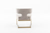 Modrest Calvo Modern Off White Velvet & Brass Dining Chair Model VGVCB897A-OWHT