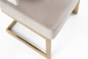 Modrest Calvo Modern Off White Velvet & Brass Dining Chair Model VGVCB897A-OWHT