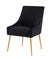 Modrest Castana Modern Black Velvet & Gold Dining Chair (Set Of 2) Model VGRHRHS-DC-101-BLK