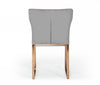 Modrest Chadwick Modern Grey Velvet & Rosegold Dining Chair Model VGHBHN54-GRY