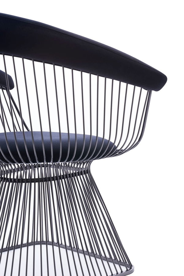 Modrest Chandler Modern Black Velvet & Black Stainless Steel Dining Chair Model VGZAY007-1-BLK-DC
