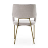 Modrest Childers Modern Grey Fabric & Antique Brass Dining Chair Model VGGA-6973CH-GRY