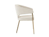 Modrest Claudine Modern Light Grey Fabric & Antique Brass Dining Chair Model VGGAGA-6214CH-1-LTGRY-4