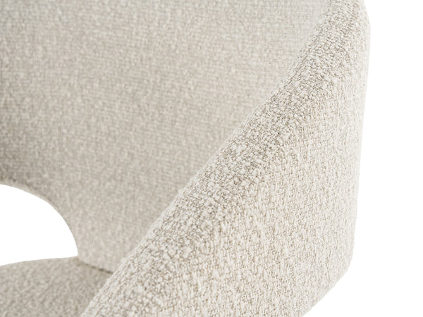 Modrest Claudine Modern Light Grey Fabric & Antique Brass Dining Chair Model VGGAGA-6214CH-1-LTGRY-4