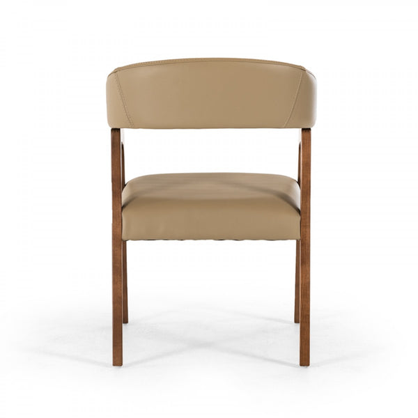 Modrest Clive Mid Century Taupe & Walnut Dining Chair Model VGCSCH-1560
