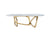 Modrest Colton Modern Gray Microlite & Gold Dining Table Model VGZAT112-GRY