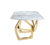 Modrest Colton Modern Gray Microlite & Gold Dining Table Model VGZAT112-GRY