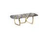 Modrest Colton Modern Brown & Gold Dining Table Model VGZAT112-BRN-DT
