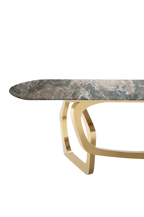 Modrest Colton Modern Brown & Gold Dining Table Model VGZAT112-BRN-DT