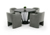Modrest Conroy Modern Black Round Dining Table Model VGFH-0259917-BB-BLK-DT