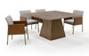 Modrest Cora Modern Walnut And Black Tempered Glass Dining Table Model VGBB-MI1412-WAL-DT