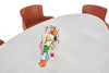 Modrest Corbett Modern High Gloss White With Frosted Glass Dining Table Model VGVCT1920-3