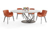 Modrest Corbett Modern High Gloss White With Frosted Glass Dining Table Model VGVCT1920-3