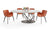 Modrest Corbett Modern High Gloss White With Frosted Glass Dining Table Model VGVCT1920-3