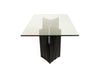 Modrest Corbin Mid Century Black Ash & Glass Dining Table Model VGCSDT-1571-BLK